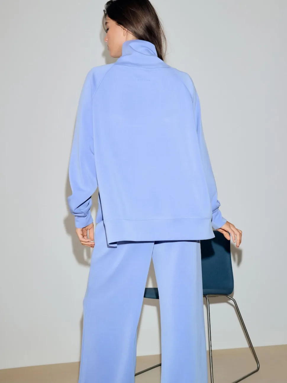 Blue Active Modal Supersoft Cowl Neck Jumper