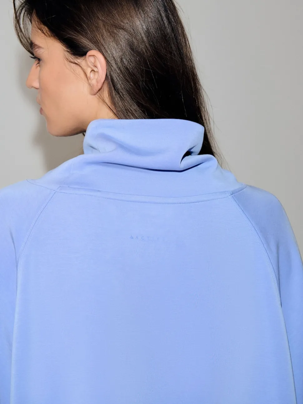 Blue Active Modal Supersoft Cowl Neck Jumper