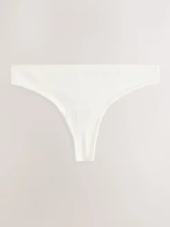Blue Bows Thong Cotton Rich Knickers 7 Pack