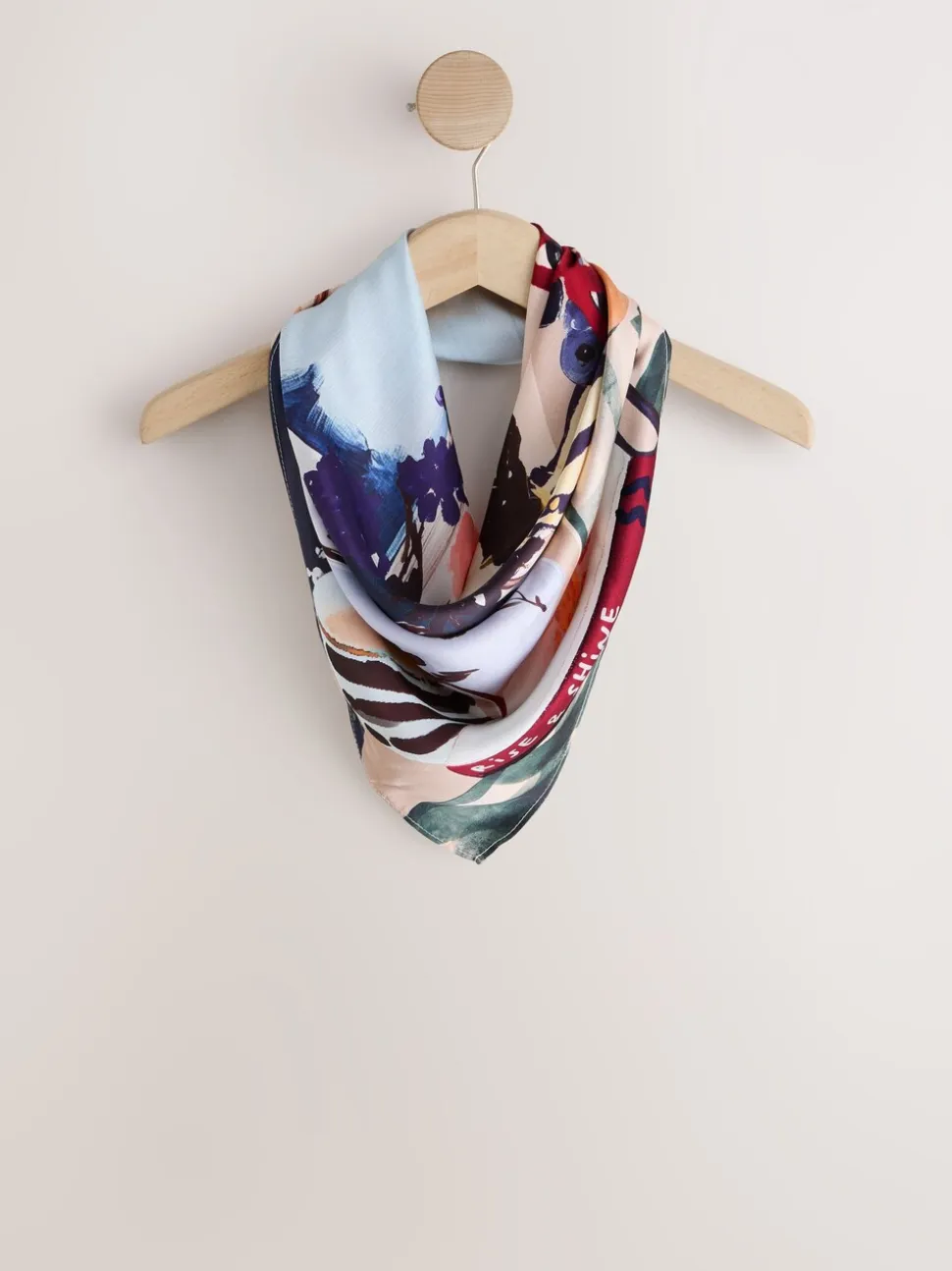 Blue Brunch Scene Lightweight Square Scarf