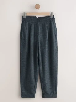 Blue Check N. Premium Barrel Leg Trousers With Wool