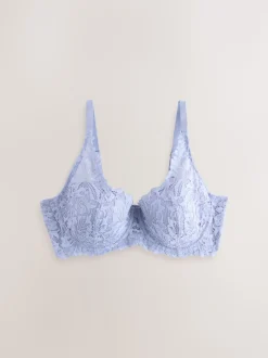 Blue DD+ Pad Balcony Lace Ultimate Comfort Bra