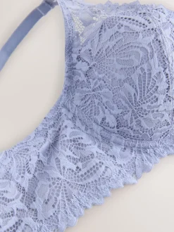 Blue DD+ Pad Balcony Lace Ultimate Comfort Bra