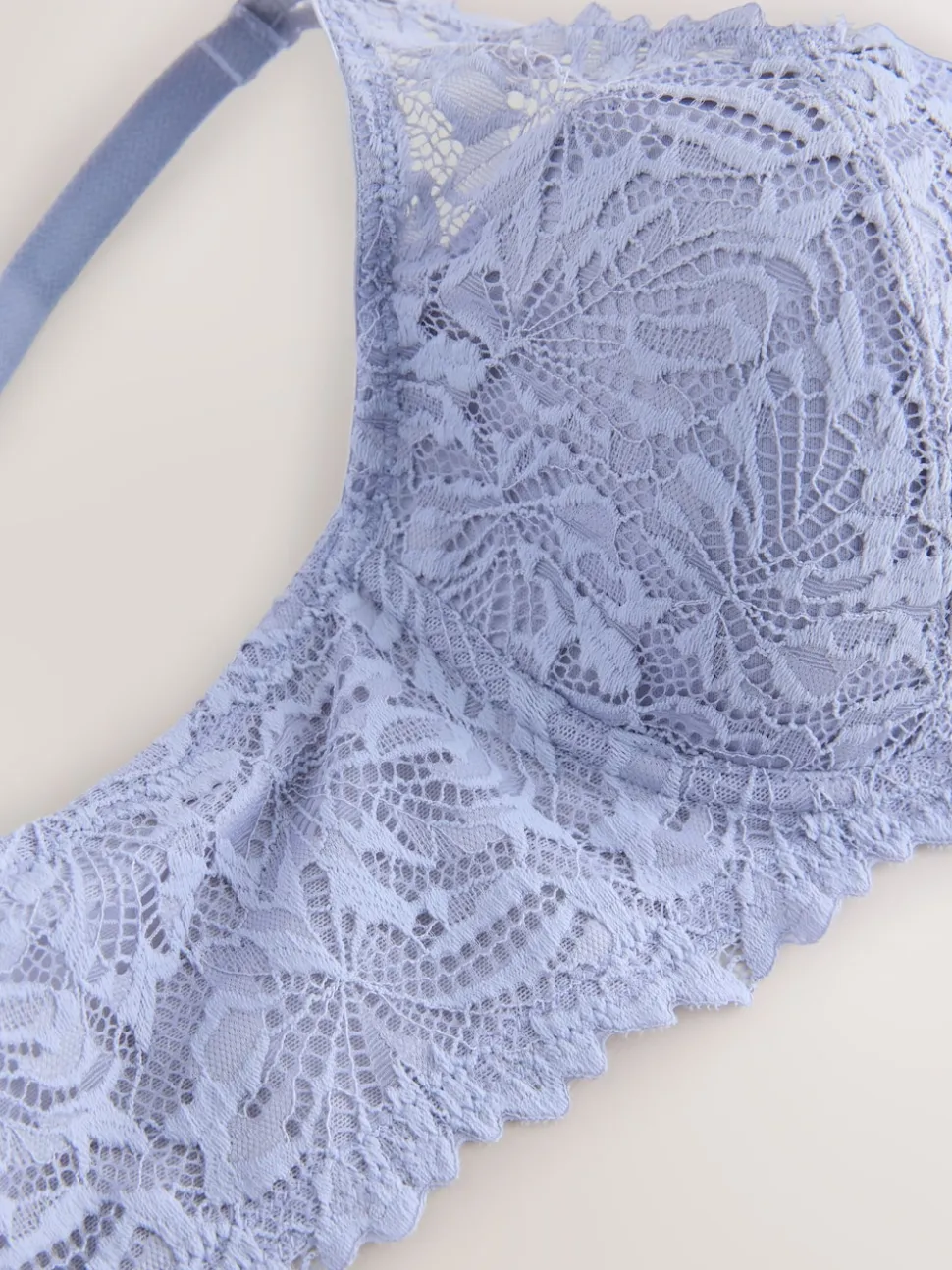 Blue DD+ Pad Balcony Lace Ultimate Comfort Bra