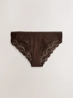 Blue Ditsy Floral Bikini Cotton Lace Knickers 4 Pack