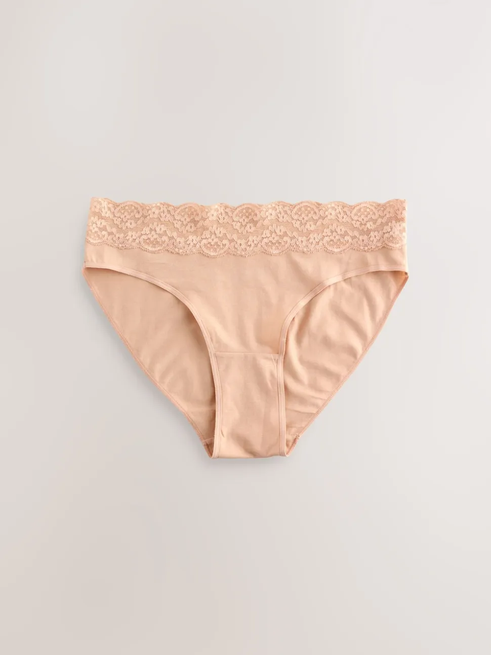 Blue Ditsy Floral High Leg Cotton Lace Knickers 4 Pack
