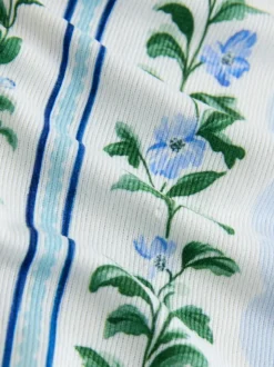 Blue Floral Cosy Long Sleeve Pyjamas