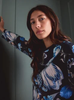 Blue Floral Kew Collection Long Sleeve Pyjamas