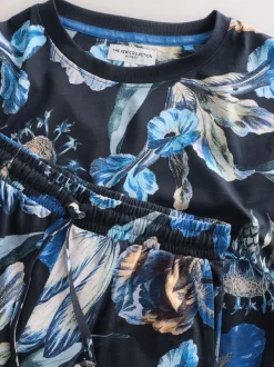 Blue Floral Kew Collection Long Sleeve Pyjamas