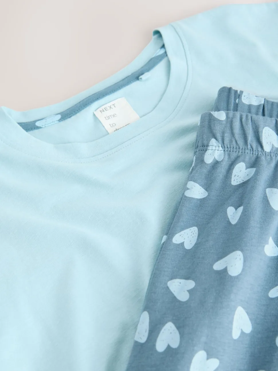 Blue Heart Short Sleeve Pyjamas