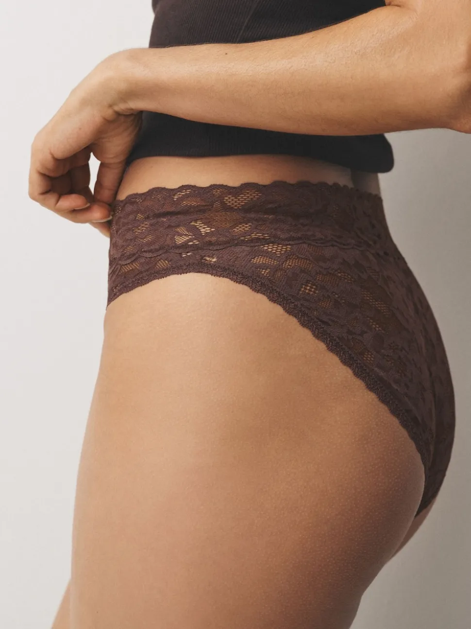 Blue High Leg All Over Lace Knickers 3 Pack