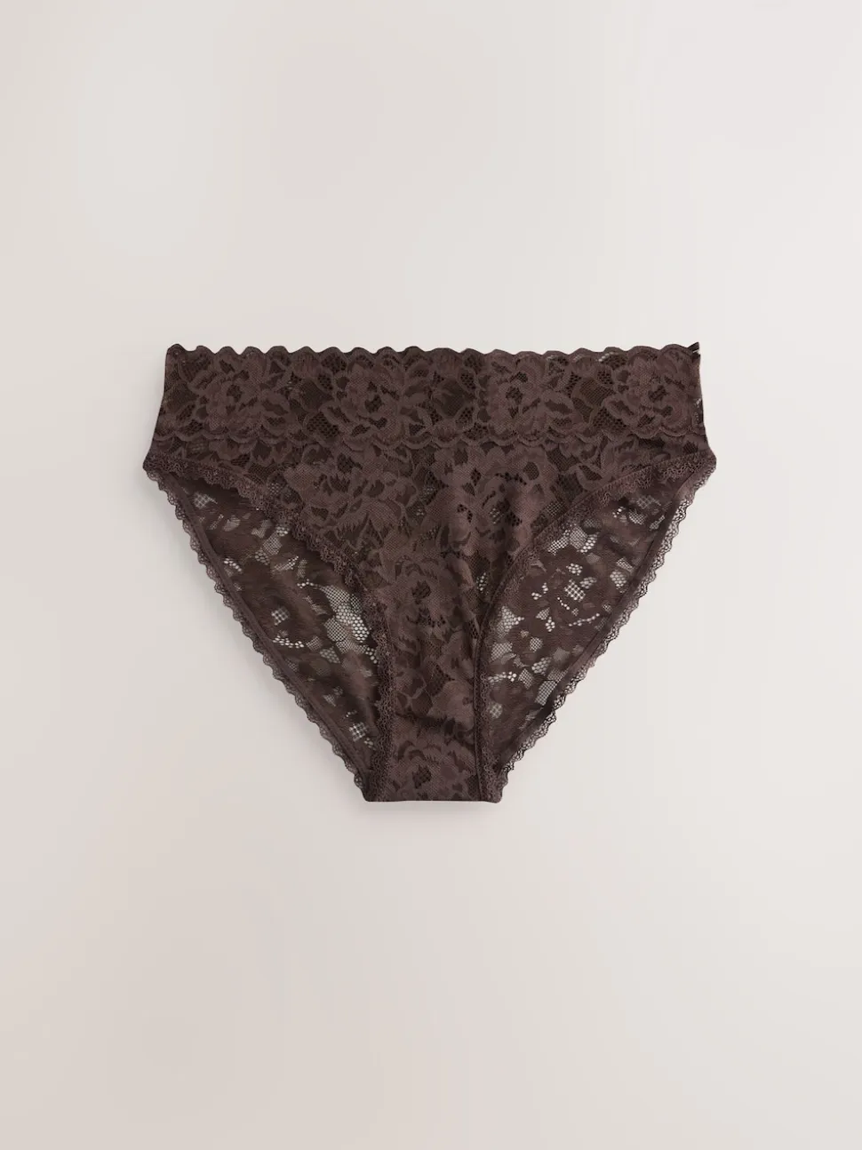 Blue High Leg All Over Lace Knickers 3 Pack
