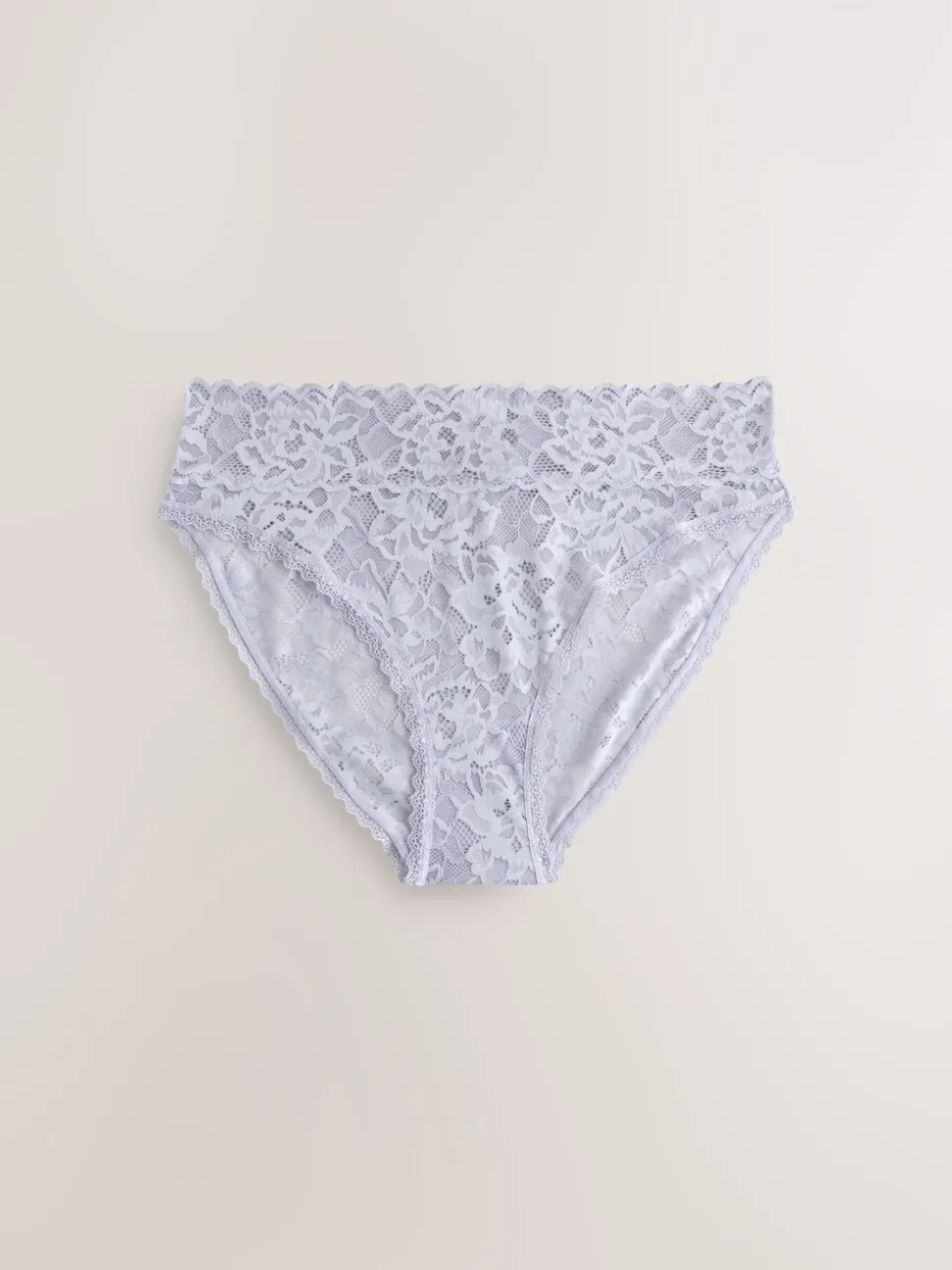 Blue High Leg All Over Lace Knickers 3 Pack