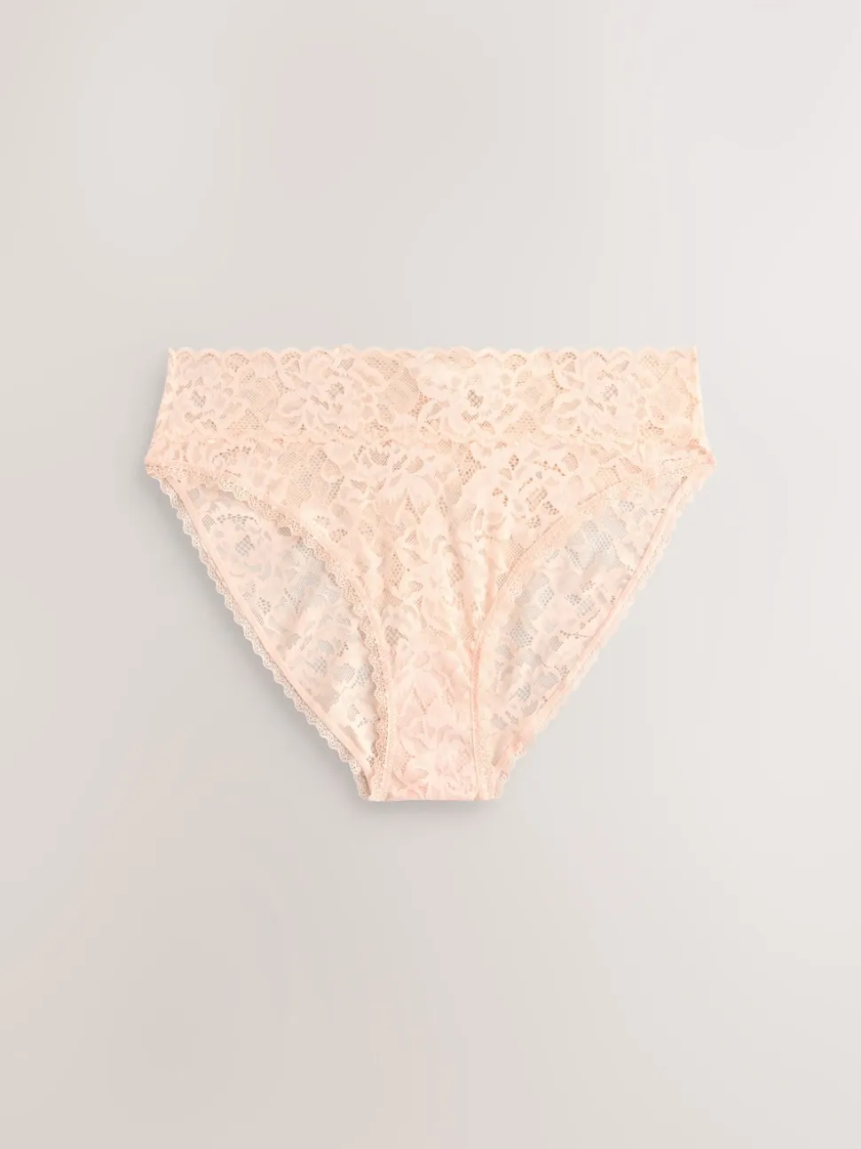 Blue High Leg All Over Lace Knickers 3 Pack