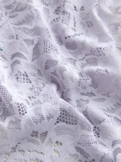 Blue High Leg All Over Lace Knickers 3 Pack