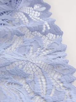Blue High Leg Ultimate Comfort Lace Knickers 2 Pack
