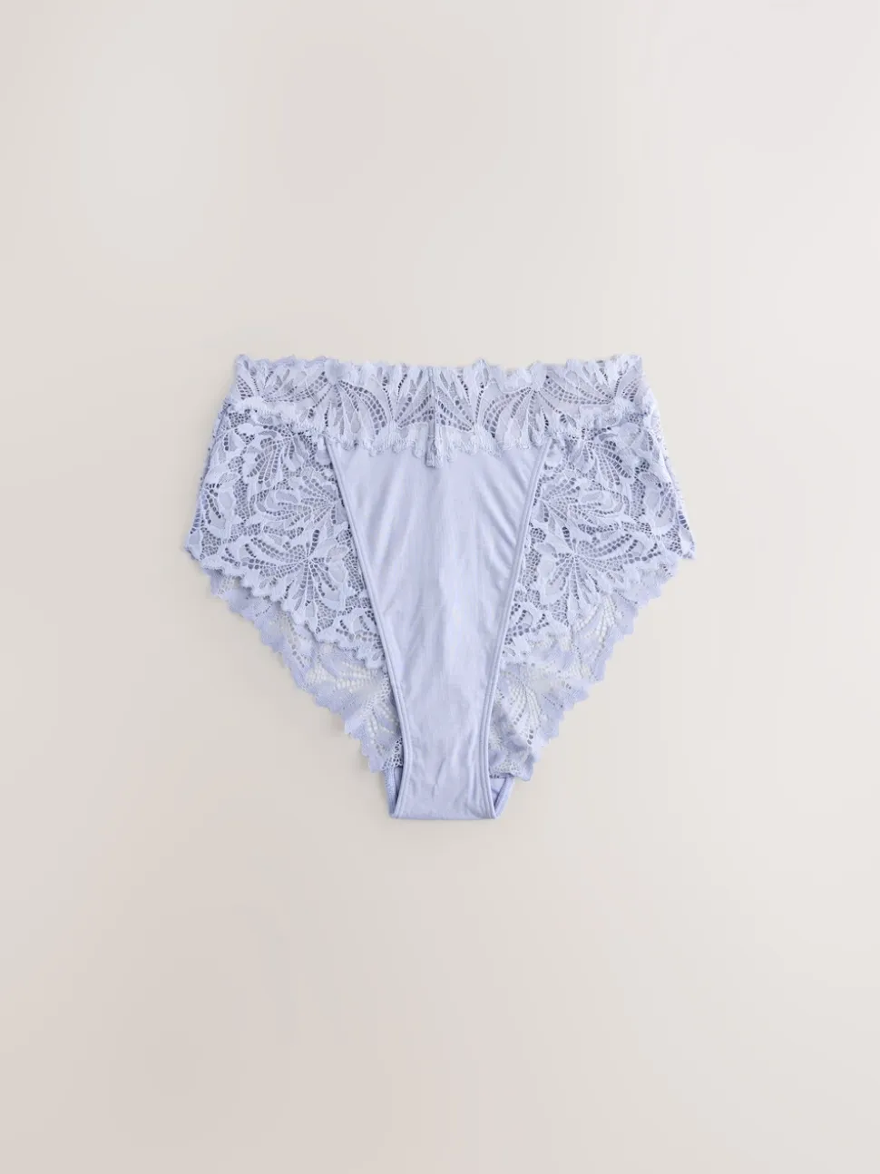 Blue High Waist High Leg Ultimate Comfort Lace Knickers 2 Pack