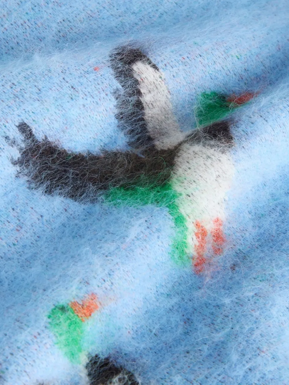 Blue Mallard Duck Graphic Brushed Crew Neck Jumper