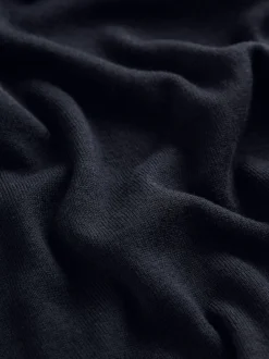 Blue Navy Soft Touch V-Neck Cotton Rich Jumper
