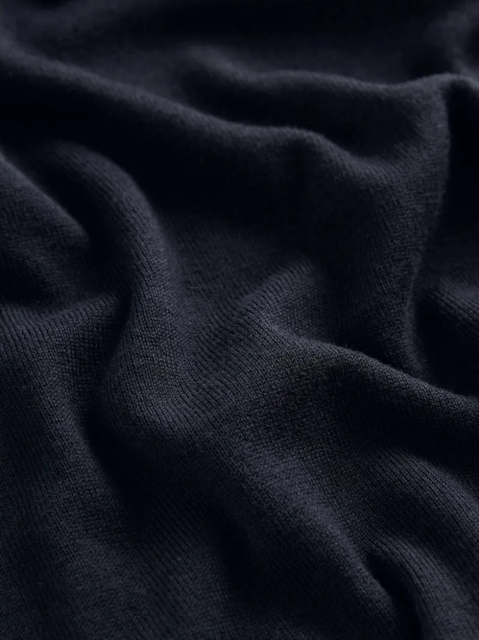 Blue Navy Soft Touch V-Neck Cotton Rich Jumper