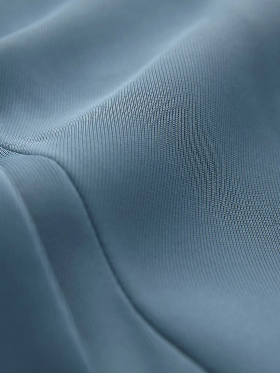 Blue Relaxed Ruched Sleeve Blazer