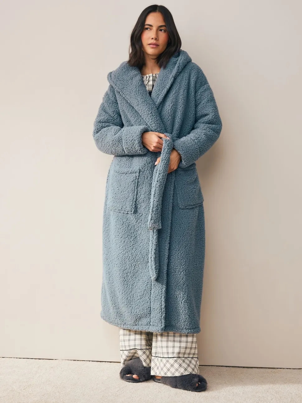 Blue Teddy Dressing Gown