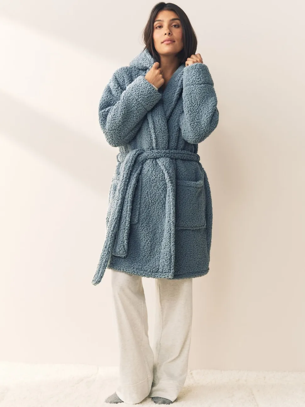 Blue Teddy Dressing Gown