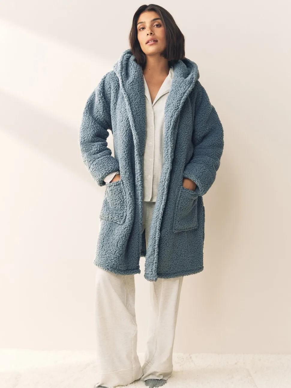 Blue Teddy Dressing Gown
