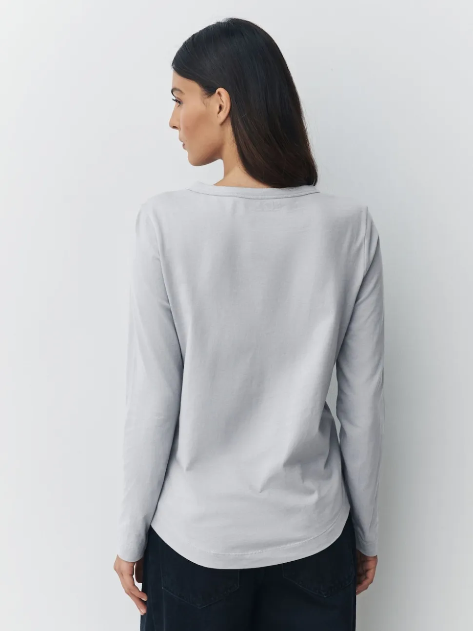 Blue/Navy/Cream/Grey Long Sleeve Crew Neck T-Shirts 5 Pack