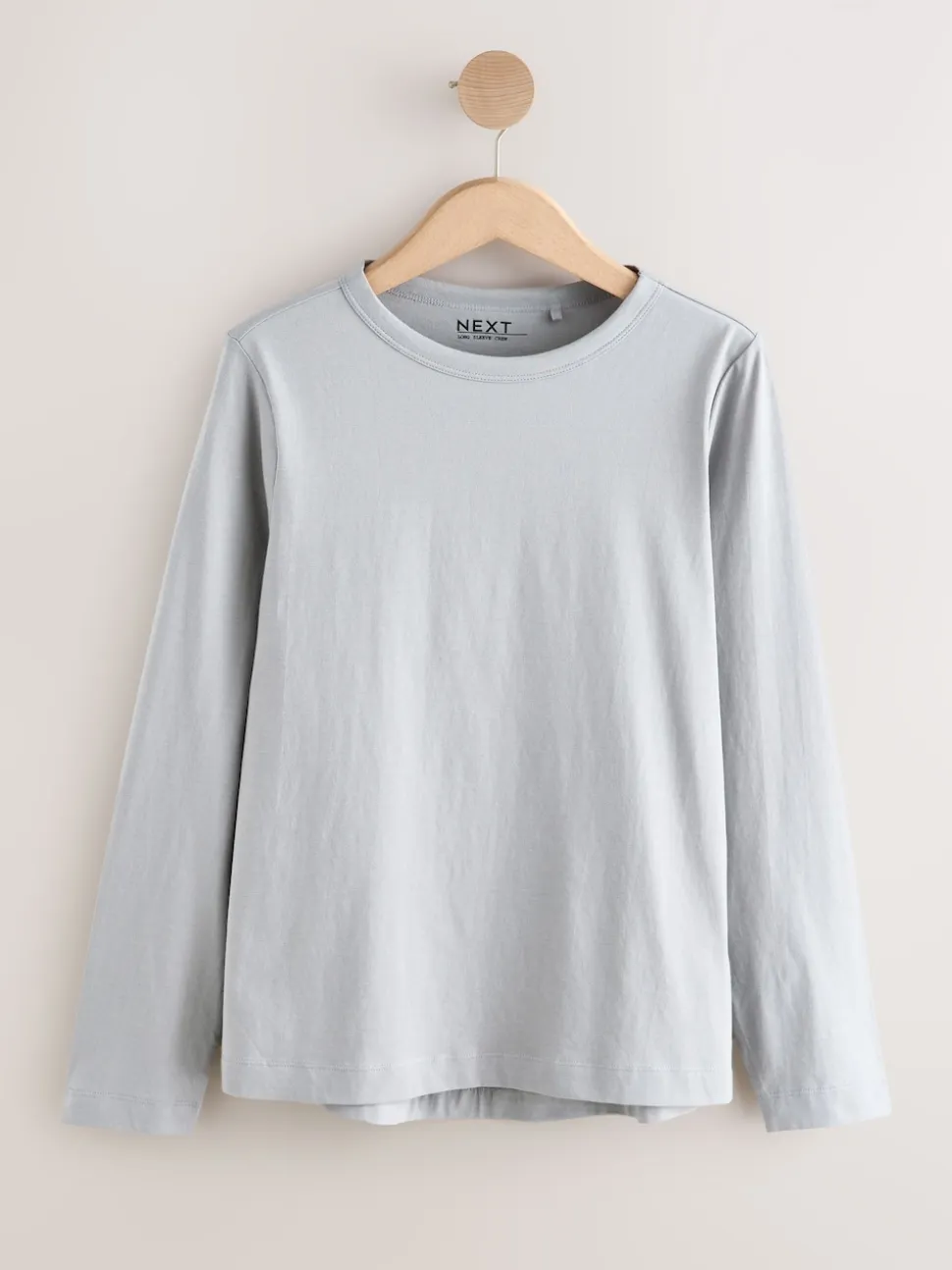 Blue/Navy/Cream/Grey Long Sleeve Crew Neck T-Shirts 5 Pack