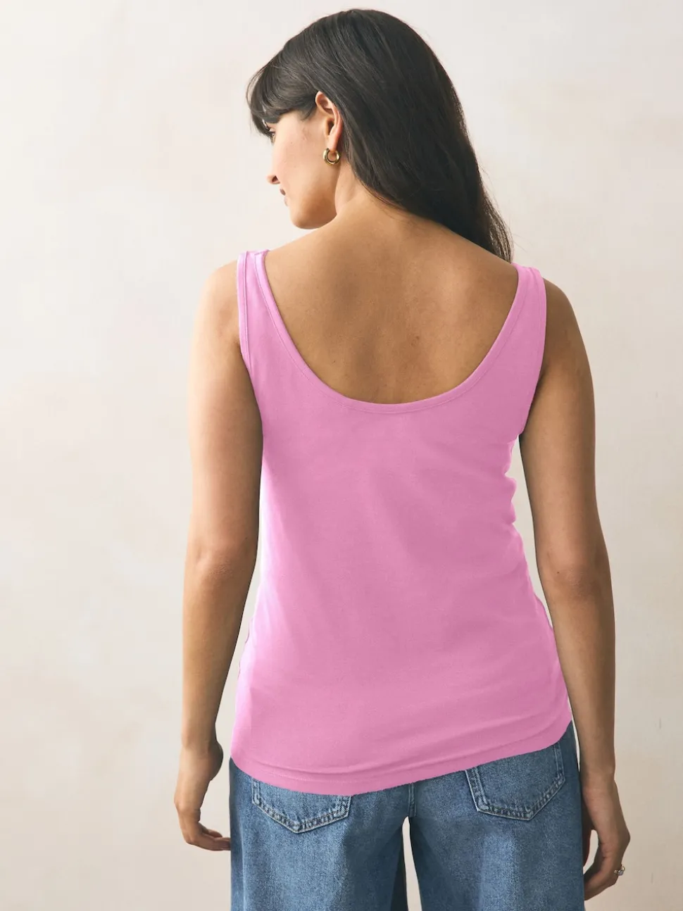 Blue/Pink/Sage/Oatmeal/Black Thick Strap Vests 5 Pack