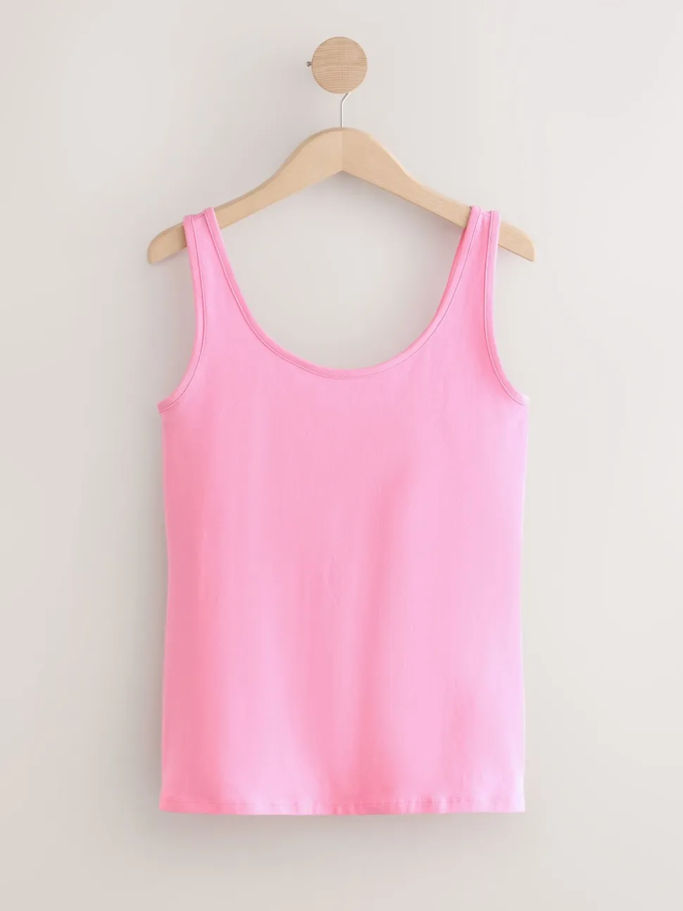 Blue/Pink/Sage/Oatmeal/Black Thick Strap Vests 5 Pack