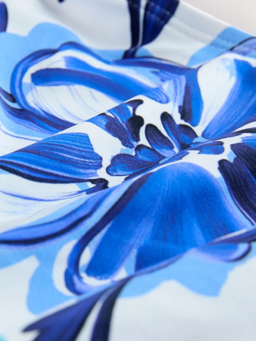 Blue/White Floral Tie Side Bikini Bottoms