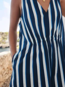 Blue/White Jersey Summer Playsuit