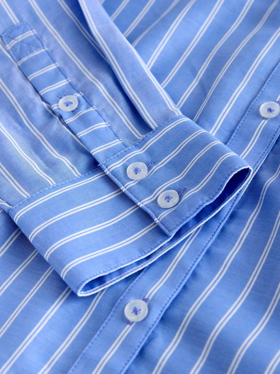 Blue/White Stripe Soft Relaxed Long Sleeve Shirt