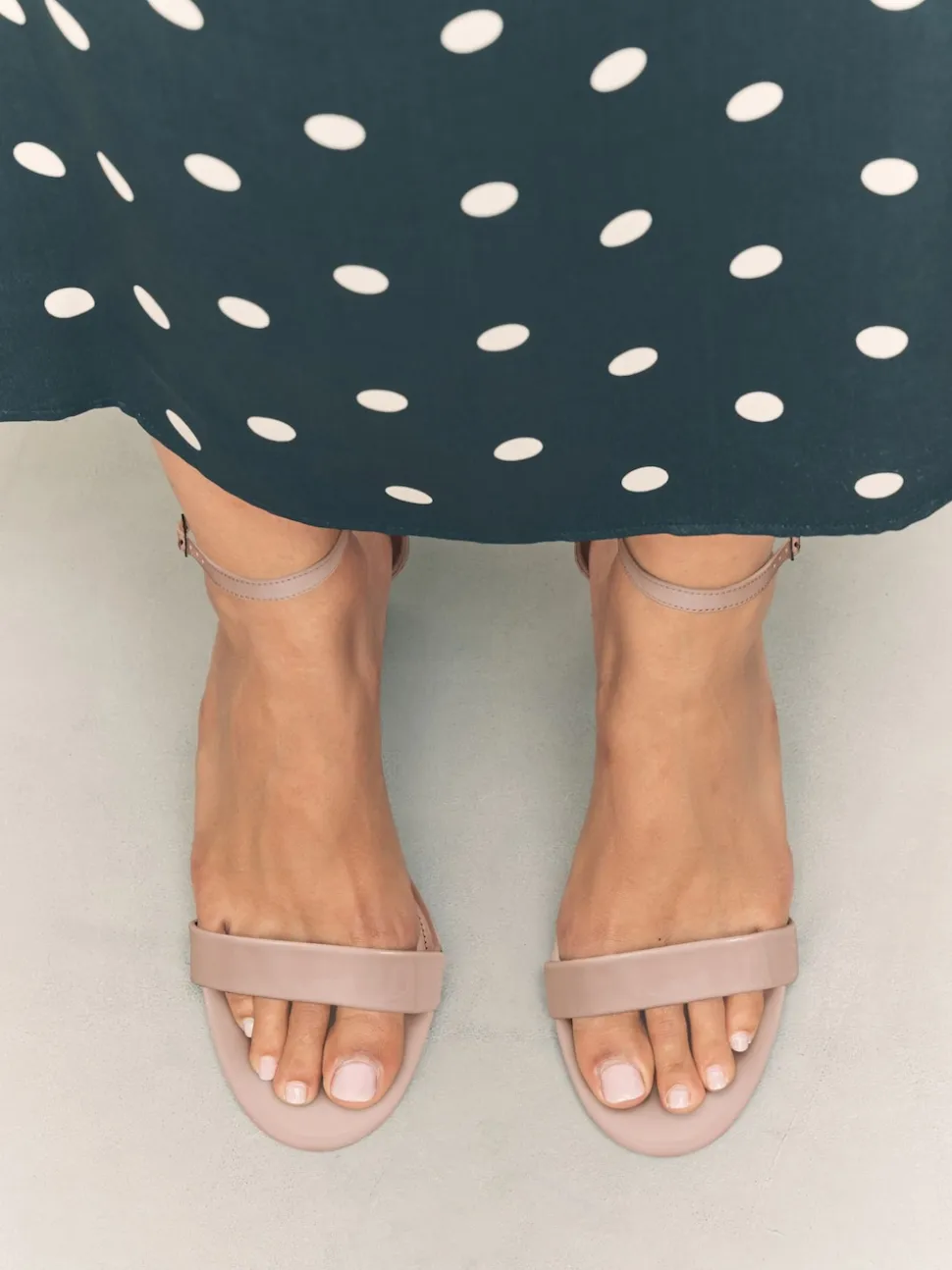 Blush Pink Standard/Wide Fit Block Heel Sandals