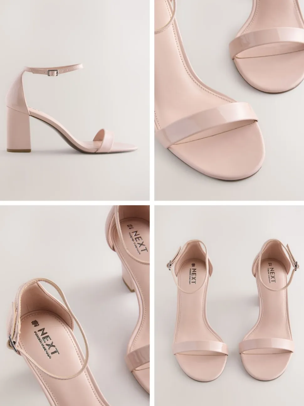 Blush Pink Standard/Wide Fit Block Heel Sandals