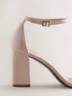 Blush Pink Standard/Wide Fit Block Heel Sandals