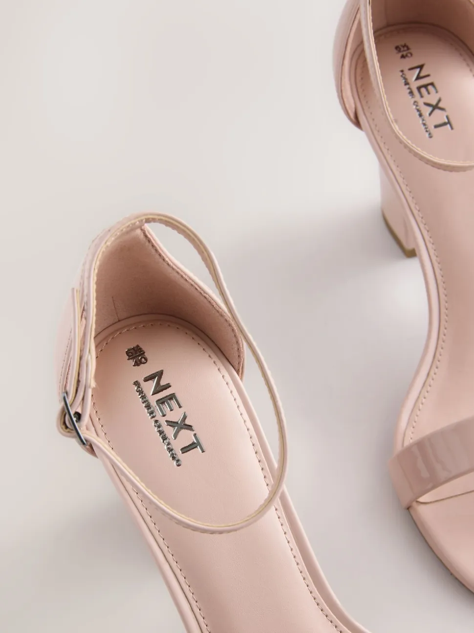 Blush Pink Standard/Wide Fit Block Heel Sandals