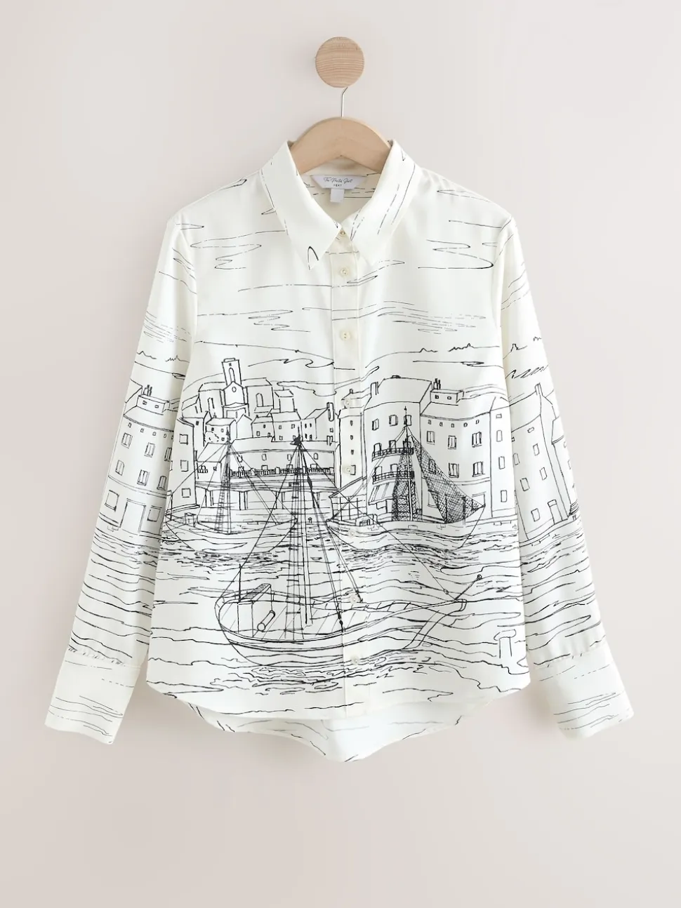 Boat Print Long Sleeve Shirt
