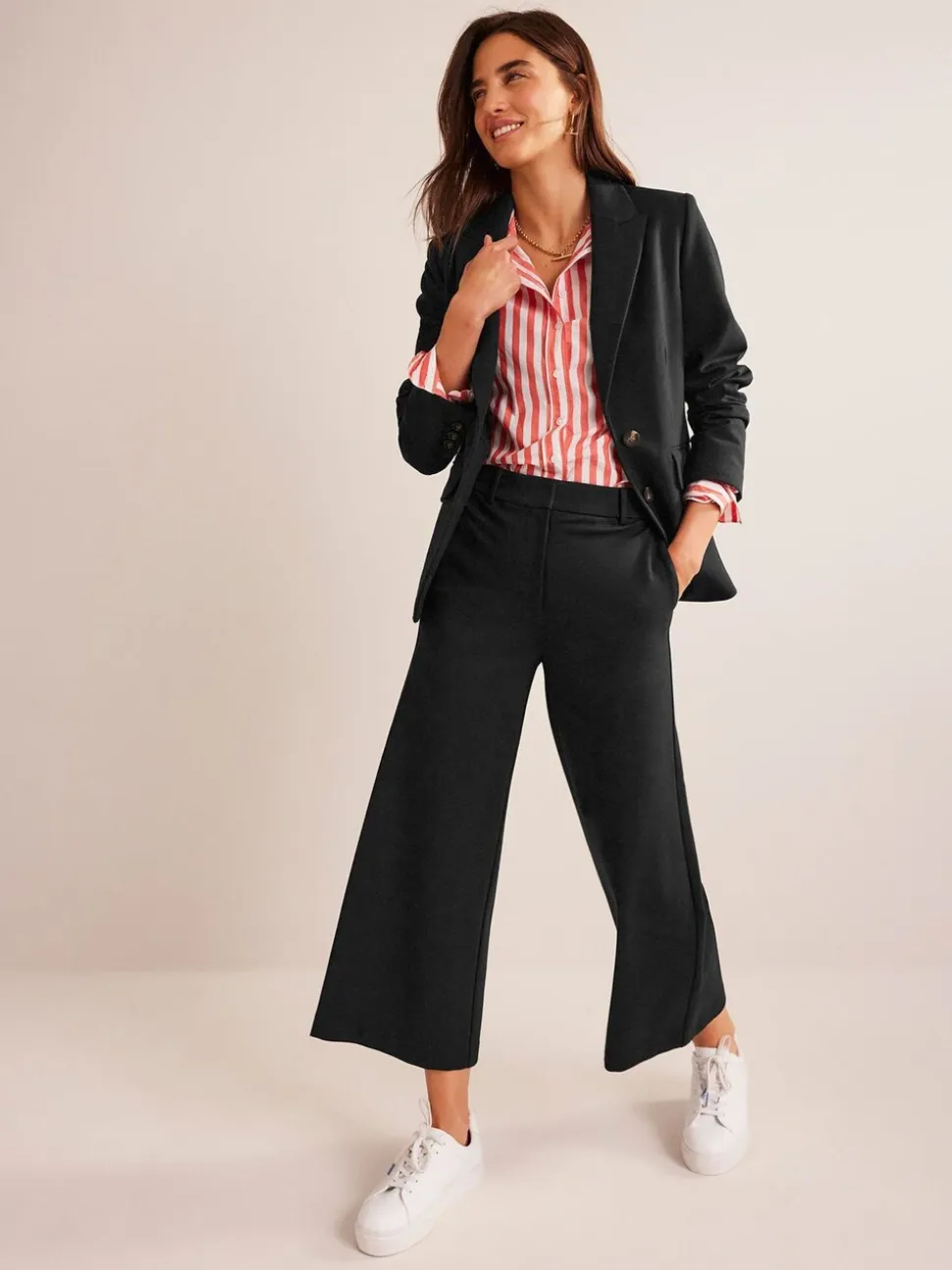 Boden Black Chrome The Marylebone Ponte Blazer