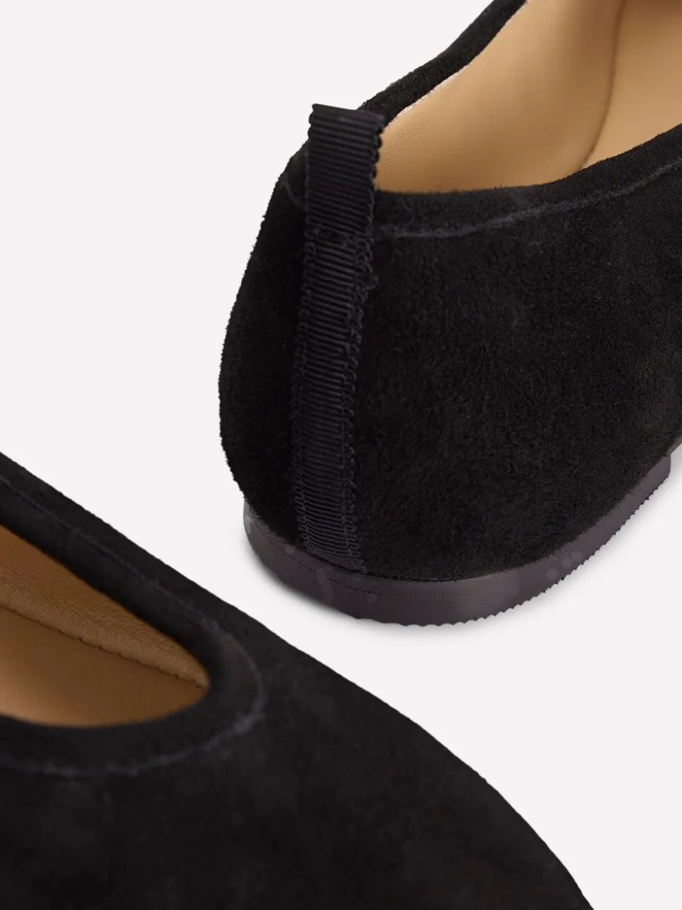 Boden Black High Cut Ballet Flats