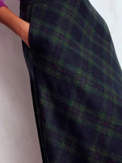 Boden Blue Hayley Wool Midi Skirt