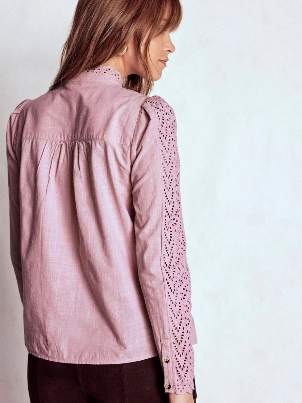 Boden Blue Savannah Broderie Top