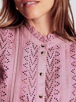 Boden Blue Savannah Broderie Top