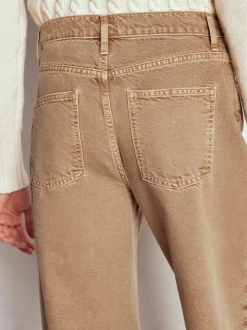 Boden Brown Full Length Barrel Leg Jeans