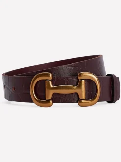 Boden Brown Iris Snaffle-trim Leather Belt