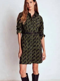 Boden Green Amanda Cord Short Dress