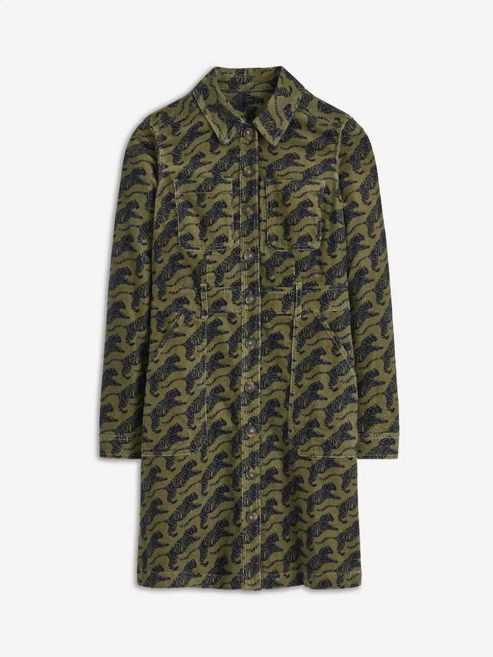 Boden Green Amanda Cord Short Dress
