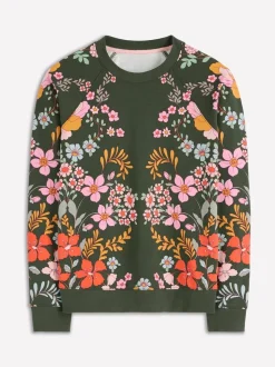 Boden Green Rosa Printed Sweatshirt